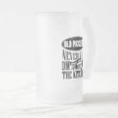 Funny Pickleball Old Picklers sterven nooit Matglas Bierpul (Voorkant rechts)