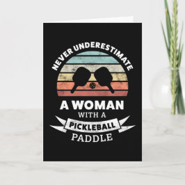 Funny Pickleball Paddle Gift voor oma Kaart