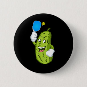 Funny Pickleball Pickel Humor Cucumber Ronde Button 5,7 Cm