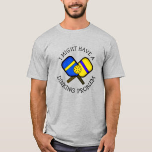 Funny Pickleball Pun KAN EEN DINKING PROBLEEM HEBB T-shirt