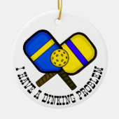 Funny Pickleball Pun Kerstmis Keramisch Ornament (Voorkant)