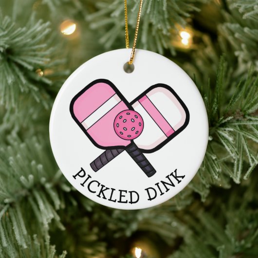 Funny Pickleball Pun Kerstmis Keramisch Ornament (Boom)
