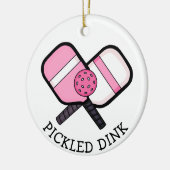Funny Pickleball Pun Kerstmis Keramisch Ornament (Links)