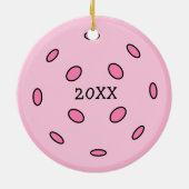 Funny Pickleball Pun Kerstmis Keramisch Ornament (Achterkant)