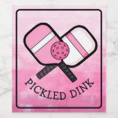 Funny Pickleball Pun Wijn Etiket (Enkel label)