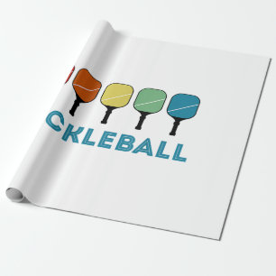 Funny Pickleball Retro Cadeaupapier