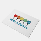 Funny Pickleball Retro Deurmat (Schuin)