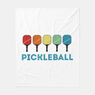Funny Pickleball Retro  Fleece Deken
