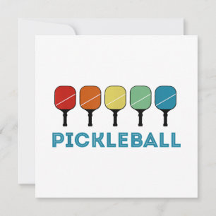 Funny Pickleball Retro Kaart
