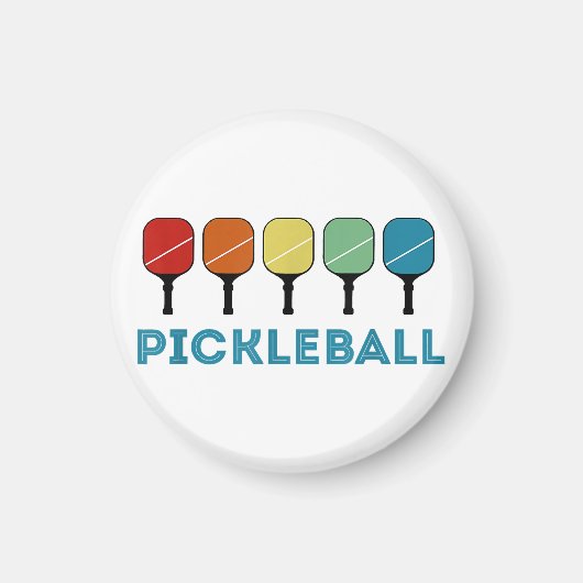 Funny Pickleball Retro Magneet (Voorkant)