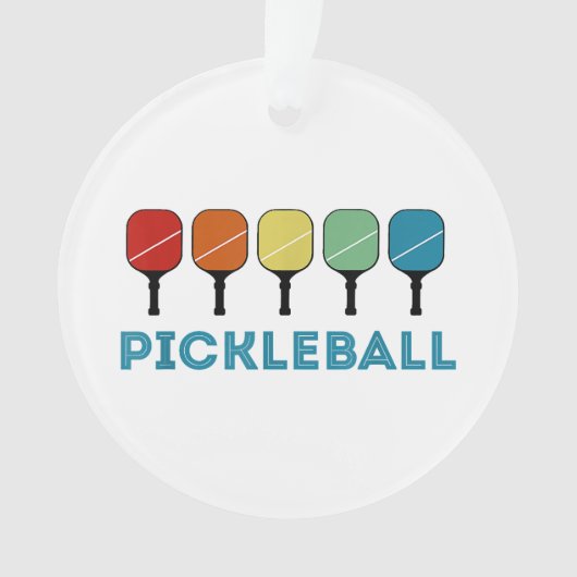 Funny Pickleball Retro Ornament (voorkant)