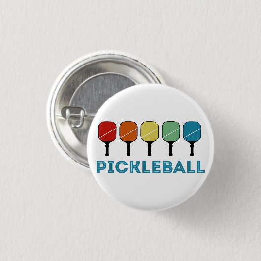 Funny Pickleball Retro  Ronde Button 3,2 Cm (Voorkant /achterkant)
