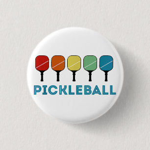 Funny Pickleball Retro Ronde Button 3,2 Cm