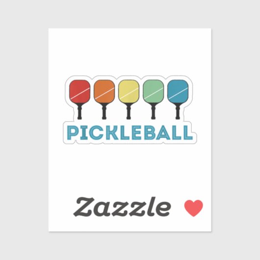 Funny Pickleball Retro Sticker (Vel)