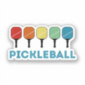 Funny Pickleball Retro Sticker (Voorkant)