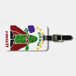 Funny Pickleball Super Hero Pickle Bagagelabel