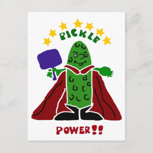 Funny Pickleball Super Hero Pickle Briefkaart