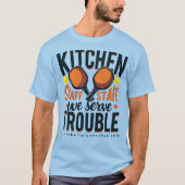 Funny Pickleball T-shirt bleu - "Personnel de cuis (Devant)