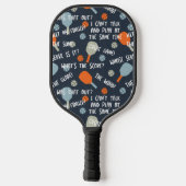 Funny Pickleball Talk Excuses Blue Oranje Paddle (Achterkant)