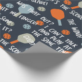 Funny Pickleball Talk Gezegden Blue Cadeaupapier (Hoek)