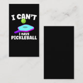 Funny Pickleball Training Joke Pickleball Player Visitekaartje (Voorkant / Achterkant)
