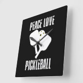 Funny Pickleball Vierkante Klok (Hoek)