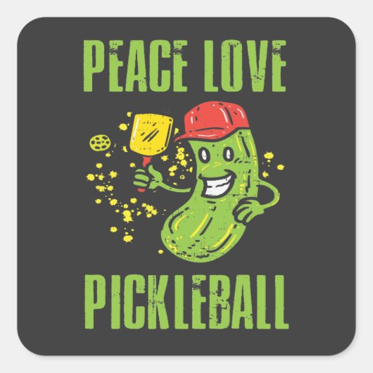 Funny Pickleball Vierkante Sticker (Voorkant)