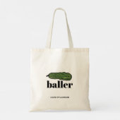 Funny Pickleballer Dill Pickle Persoonlijk Tote Bag (Achterkant)