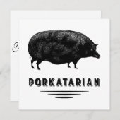 Funny  Pig Bacon Lover Humor Kaart (Voorkant / Achterkant)