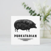 Funny  Pig Bacon Lover Humor Kaart (Staand voorkant)