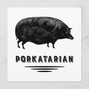 Funny  Pig Bacon Lover Humor Kaart