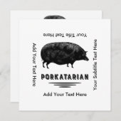 Funny  Pig Bacon Lover Humor Kaart (Voorkant / Achterkant)