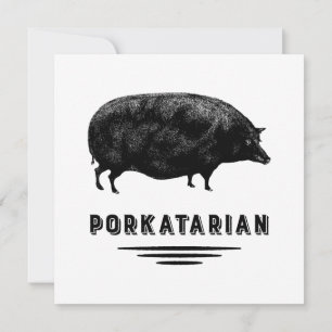 Funny  Pig Bacon Lover Humor Kaart