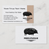 Funny  Pig Bacon Lover Humor Visitekaartje (Voorkant / Achterkant)