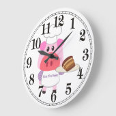 Funny Pig Chef Wall klok (Hoek)