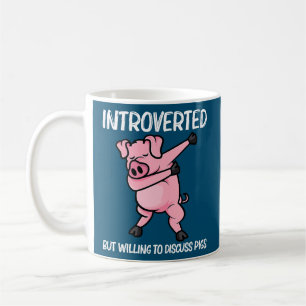 Funny Pig Design for Men Piglet Hog Piggy Koffiemok