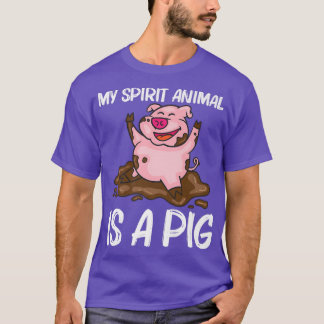 Funny Pig Design for Men Women Hog Farmer Boerderi T-shirt
