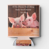 Funny Pig Memes met grappige varken gezegden en qu Blikjeskoeler (Achterkant)