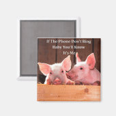Funny Pig Memes met grappige varken gezegden en qu Magneet (Voorkant / Achterkant)