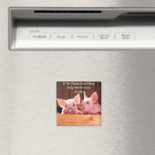 Funny Pig Memes met grappige varken gezegden en qu Magneet (Insitu (Vaatwasser))