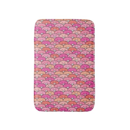 Funny Pig Pattern Badmat (Voorkant Verticaal)