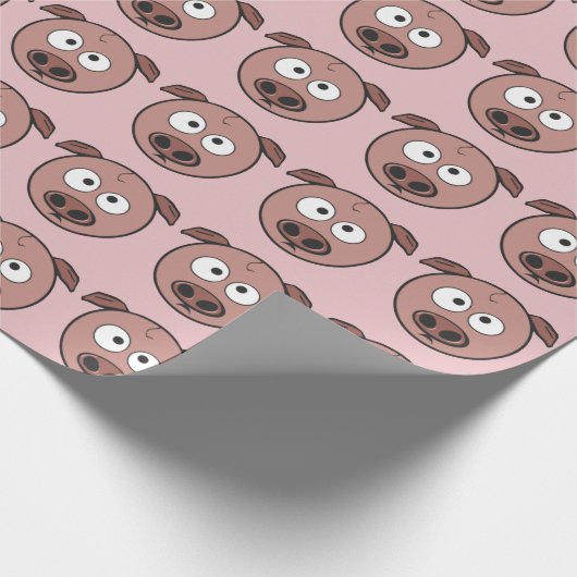 Funny Pig Pattern Cadeaupapier (Hoek)