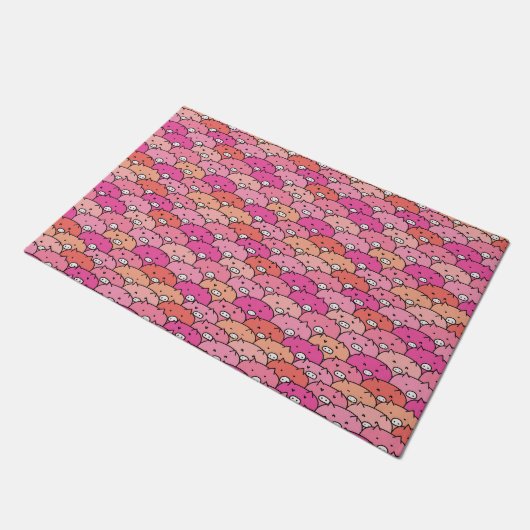 Funny Pig Pattern Deurmat (Schuin)