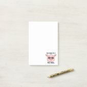 Funny Pig Pun Post-it Notes (Op bureau)