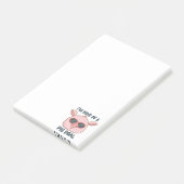 Funny Pig Pun Post-it Notes (Schuin)
