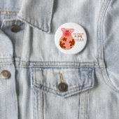 Funny Pig Quote, knop Ronde Button 5,7 Cm (In situ)