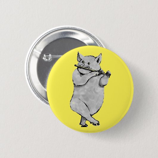 Funny Pig Ronde Button 5,7 Cm (Voorkant /achterkant)