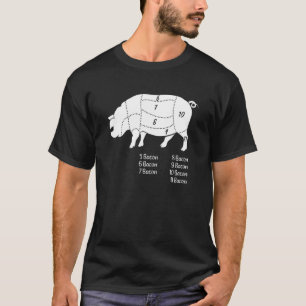 Funny Pig Vat Parts Bacon Barbecue T-shirt