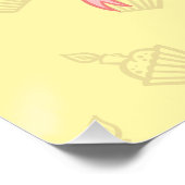 Funny Pig Voeg de Age Giant Birthday Cake Cartoon Perfect Poster (Hoek)