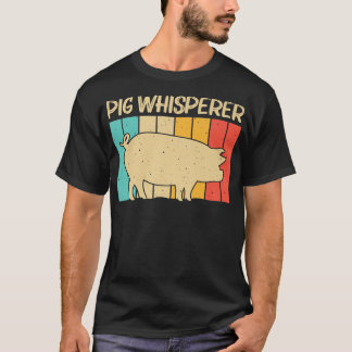 Funny pig voor mannen Bacon Dierenvriend Swine F T-shirt